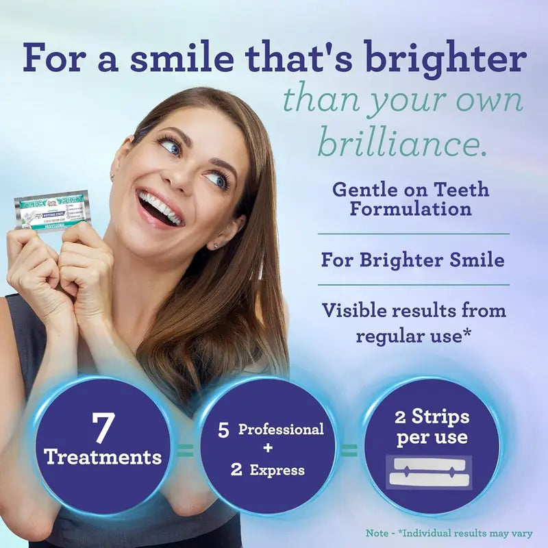 Whitening Strips, 7-day treatment (7 Packets - 2 Strips per pack)